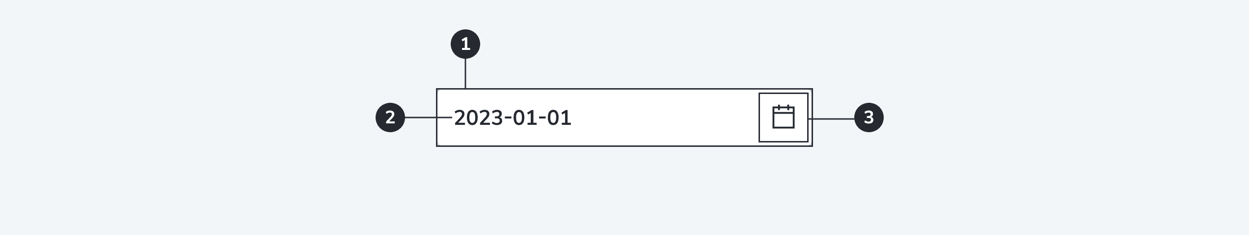 Date Picker Date Picker Field anatomy