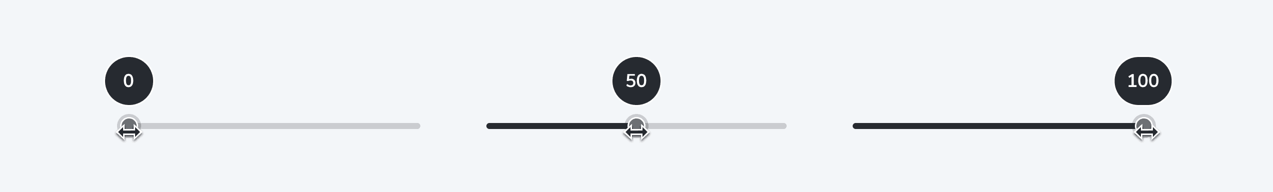 Slider Behaviors Interactions Value Label 노출