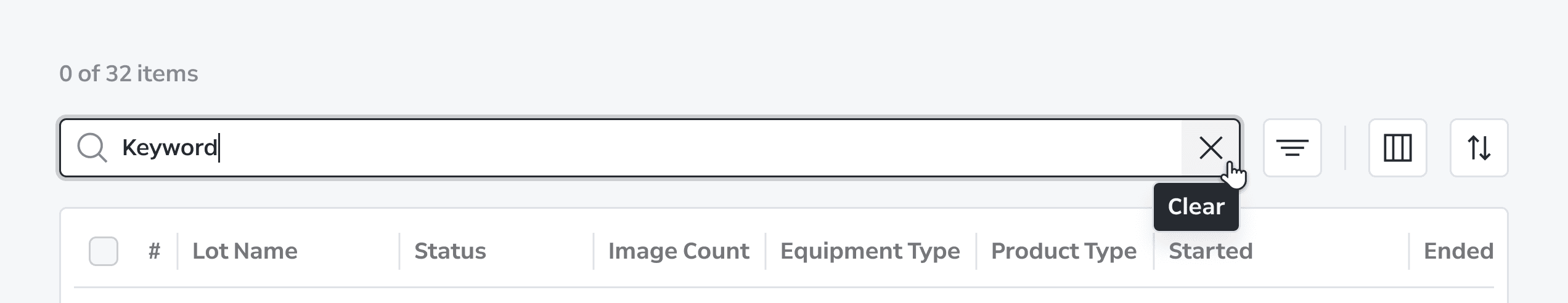 Search Bar Content Clearing Input