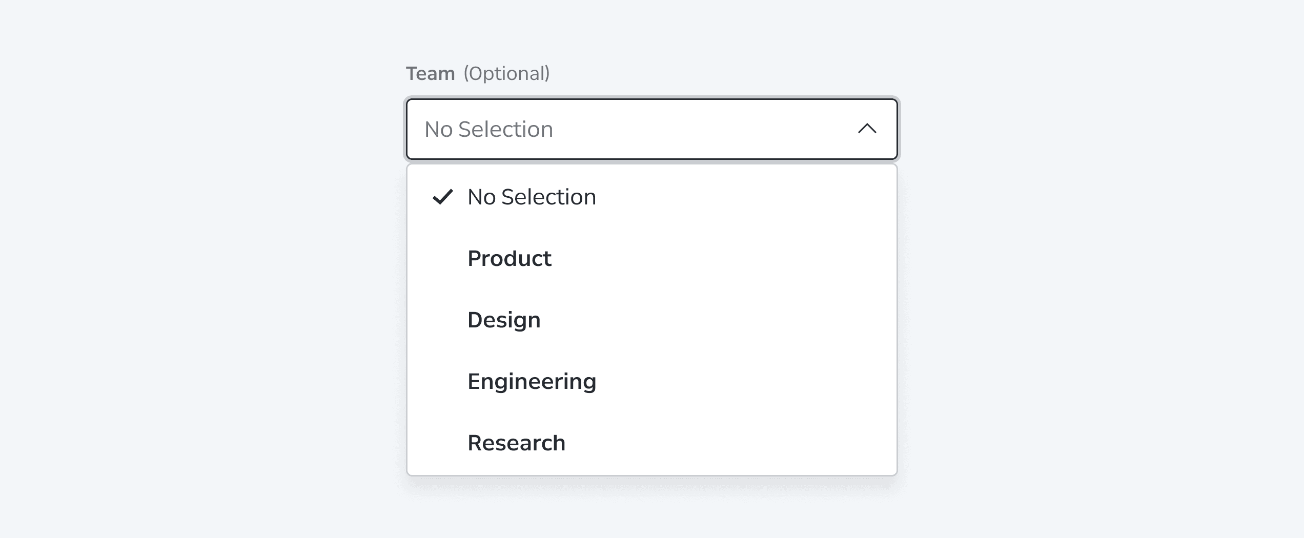 Select Content Optional Field