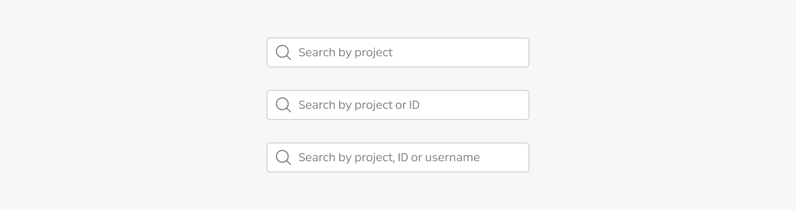 Search Bar Content Placeholder Text