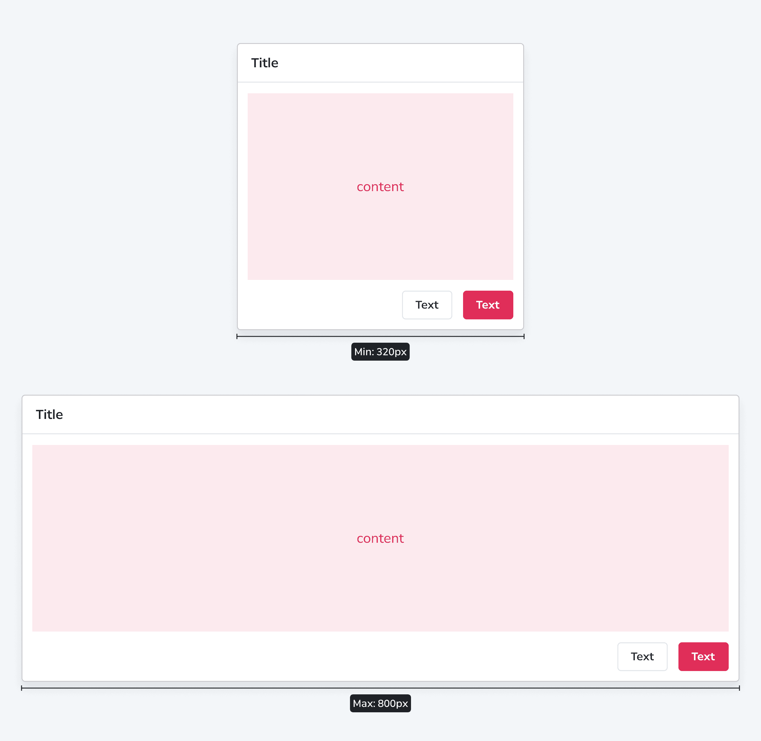 Context popover sizing — min 320px, max 800px