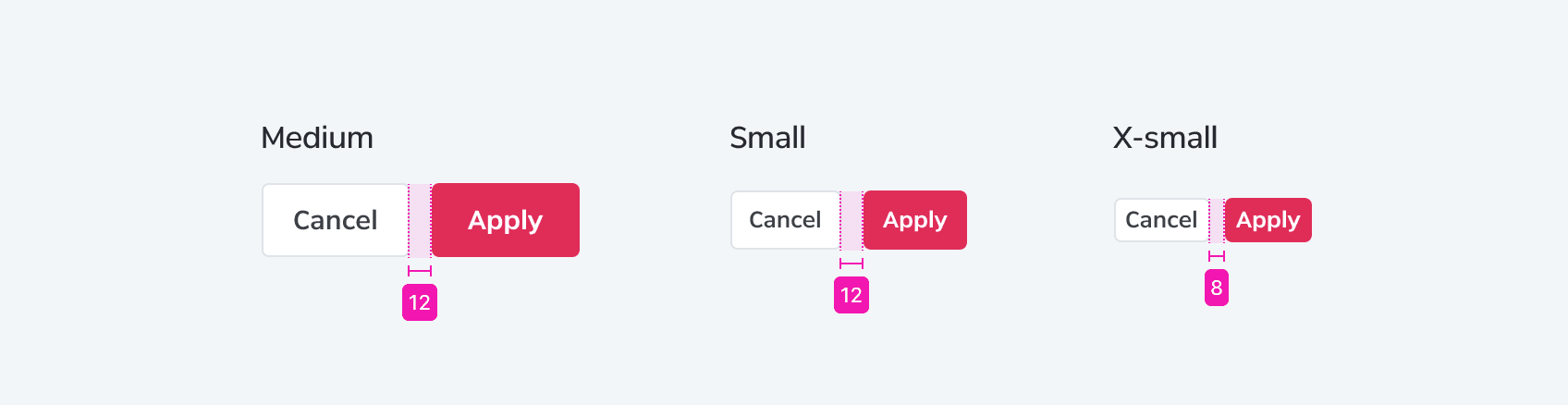 Button spacing