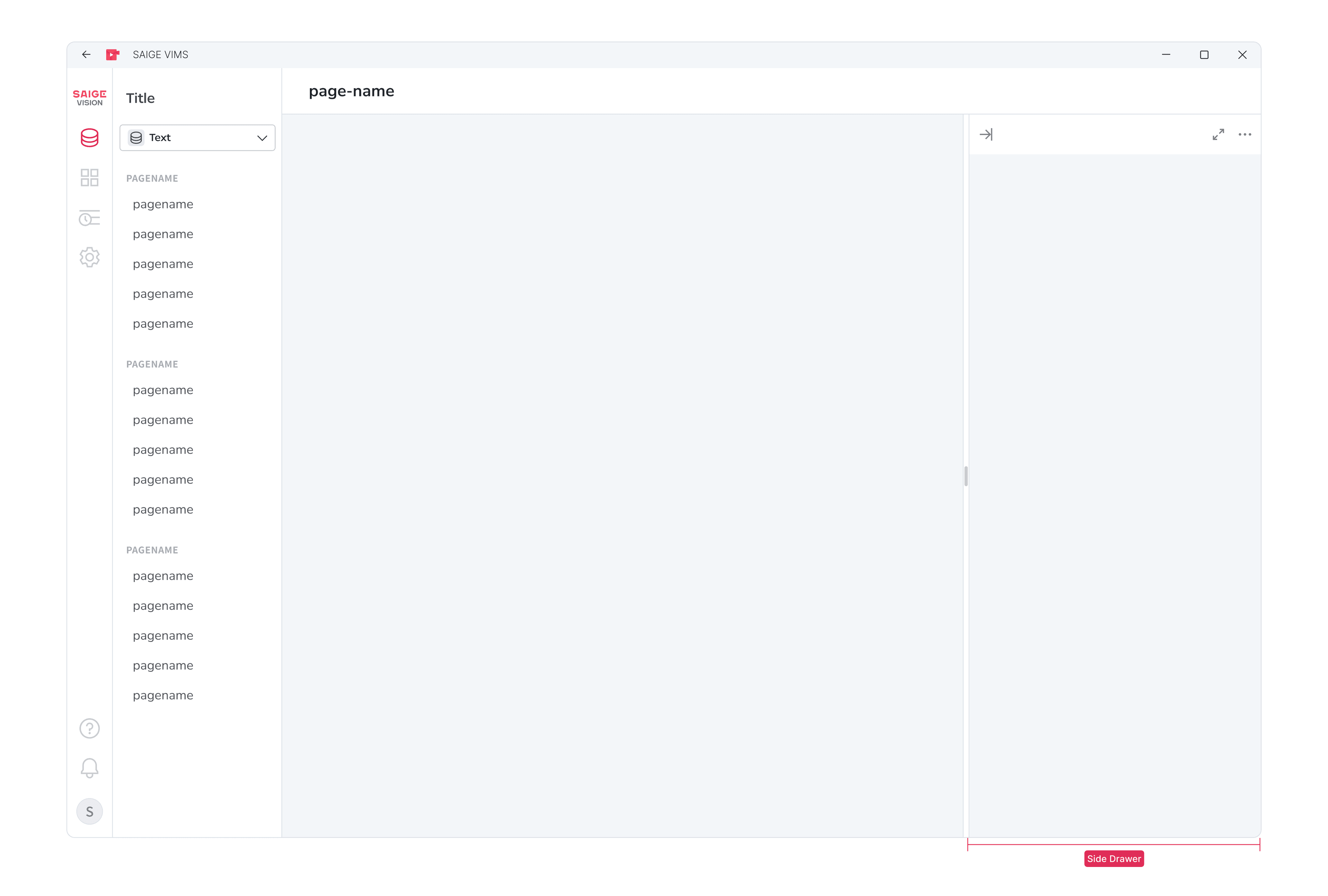 Page with Side Drawer