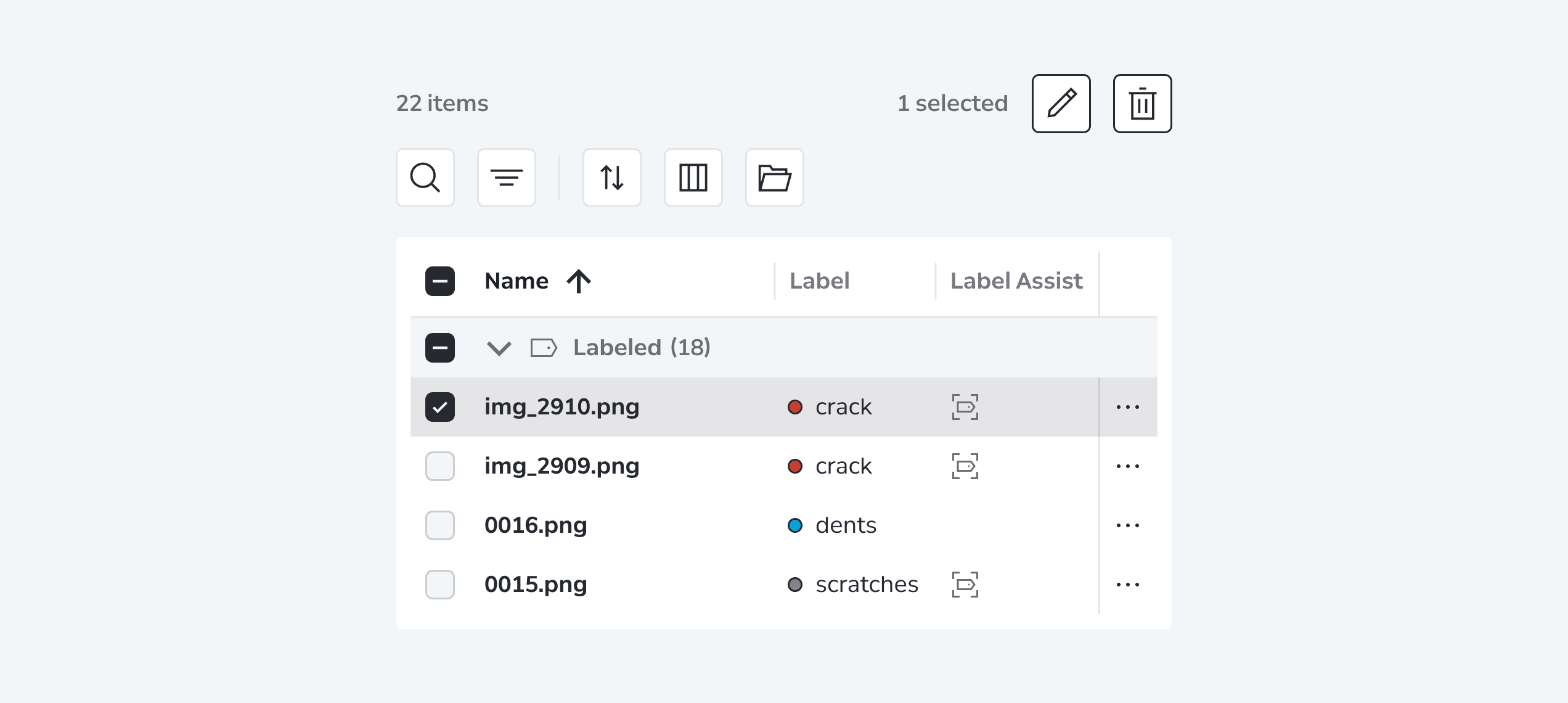 Data Grid Behaviors Base Interactions 항목 선택(Item Selection)