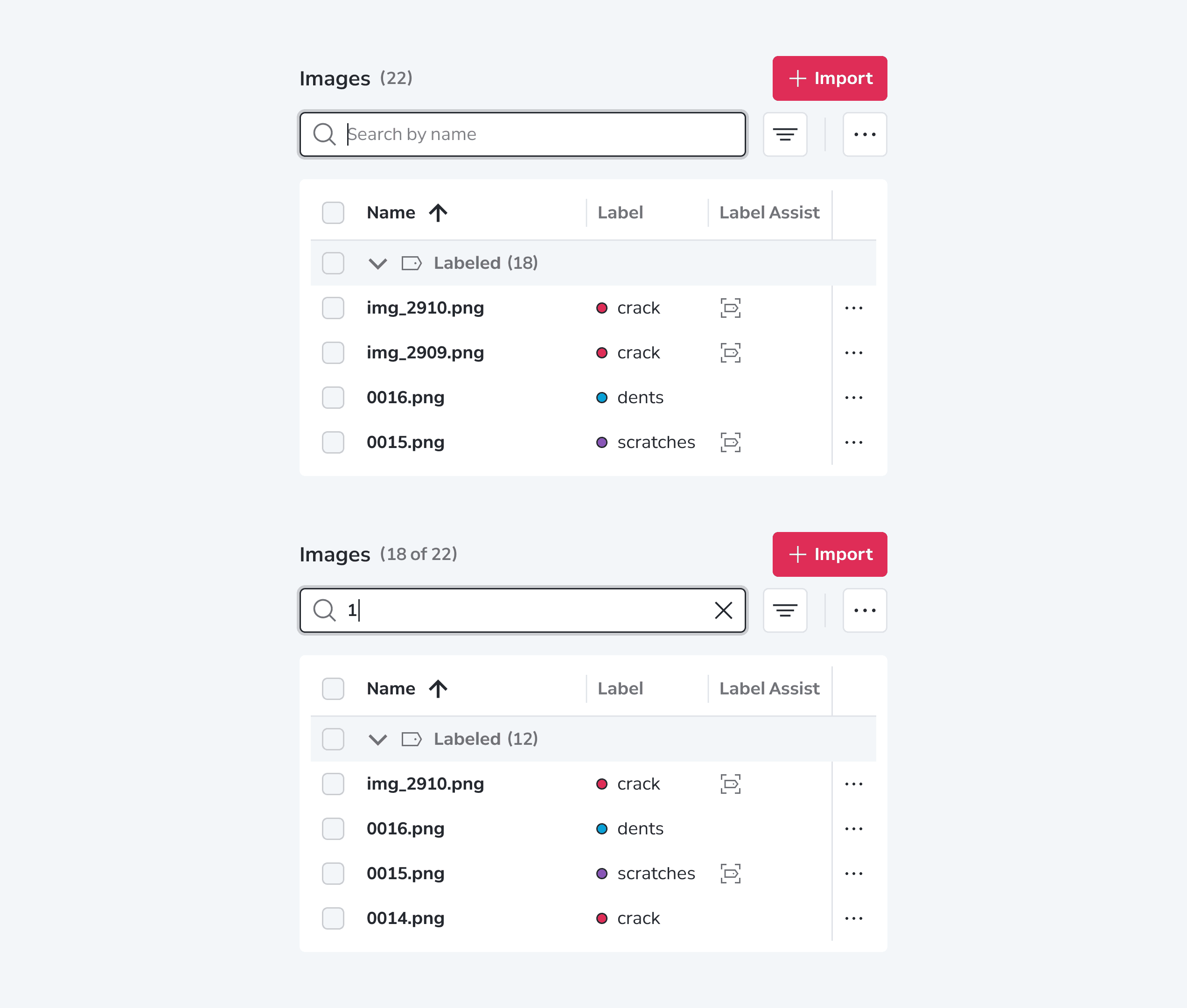 Data Grid Behaviors Base Interactions 검색(Search)