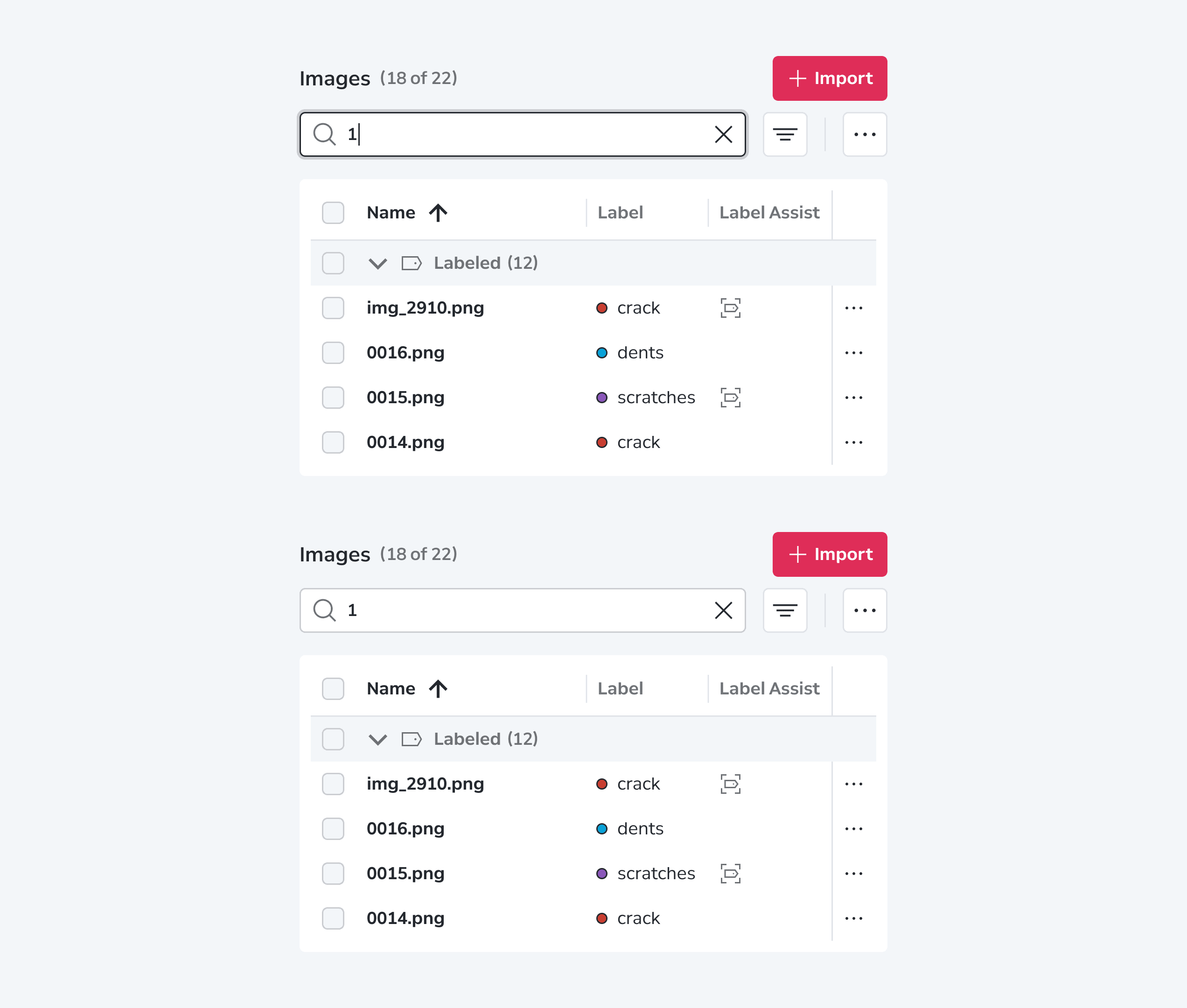 Data Grid Behaviors Base Interactions 검색(Search)