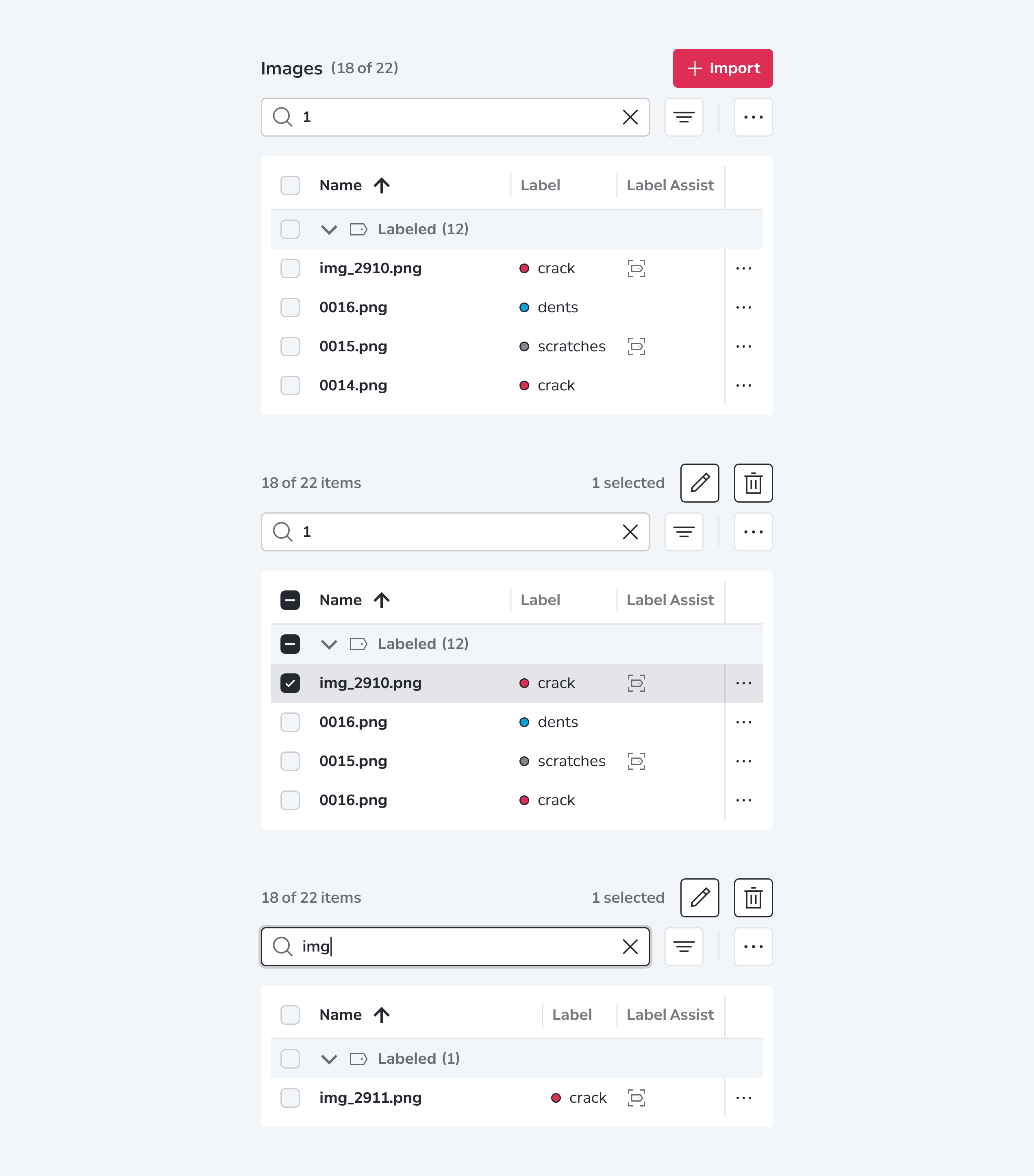 Data Grid Behaviors Base Interactions 검색(Search)