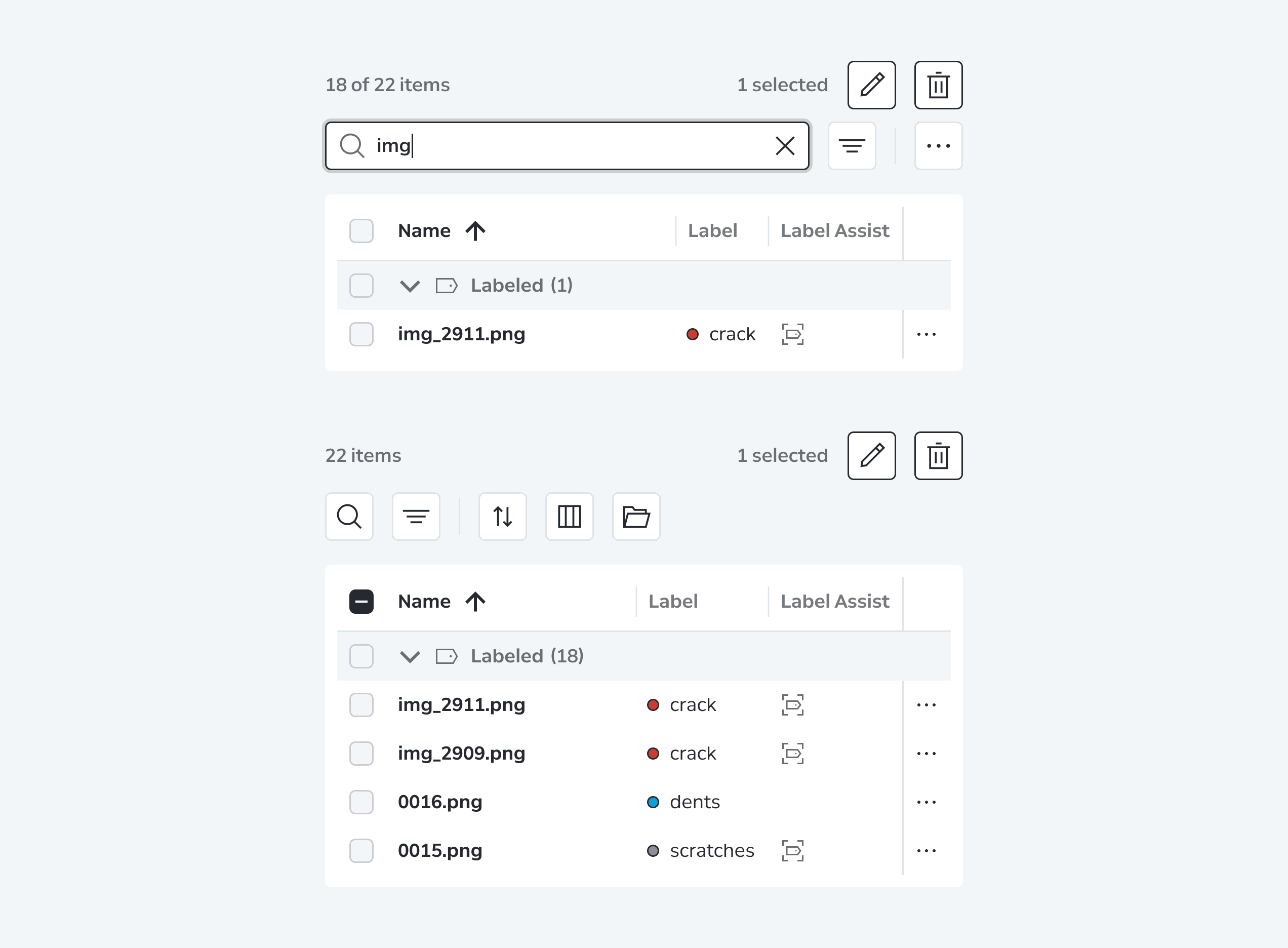 Data Grid Behaviors Base Interactions 검색(Search)
