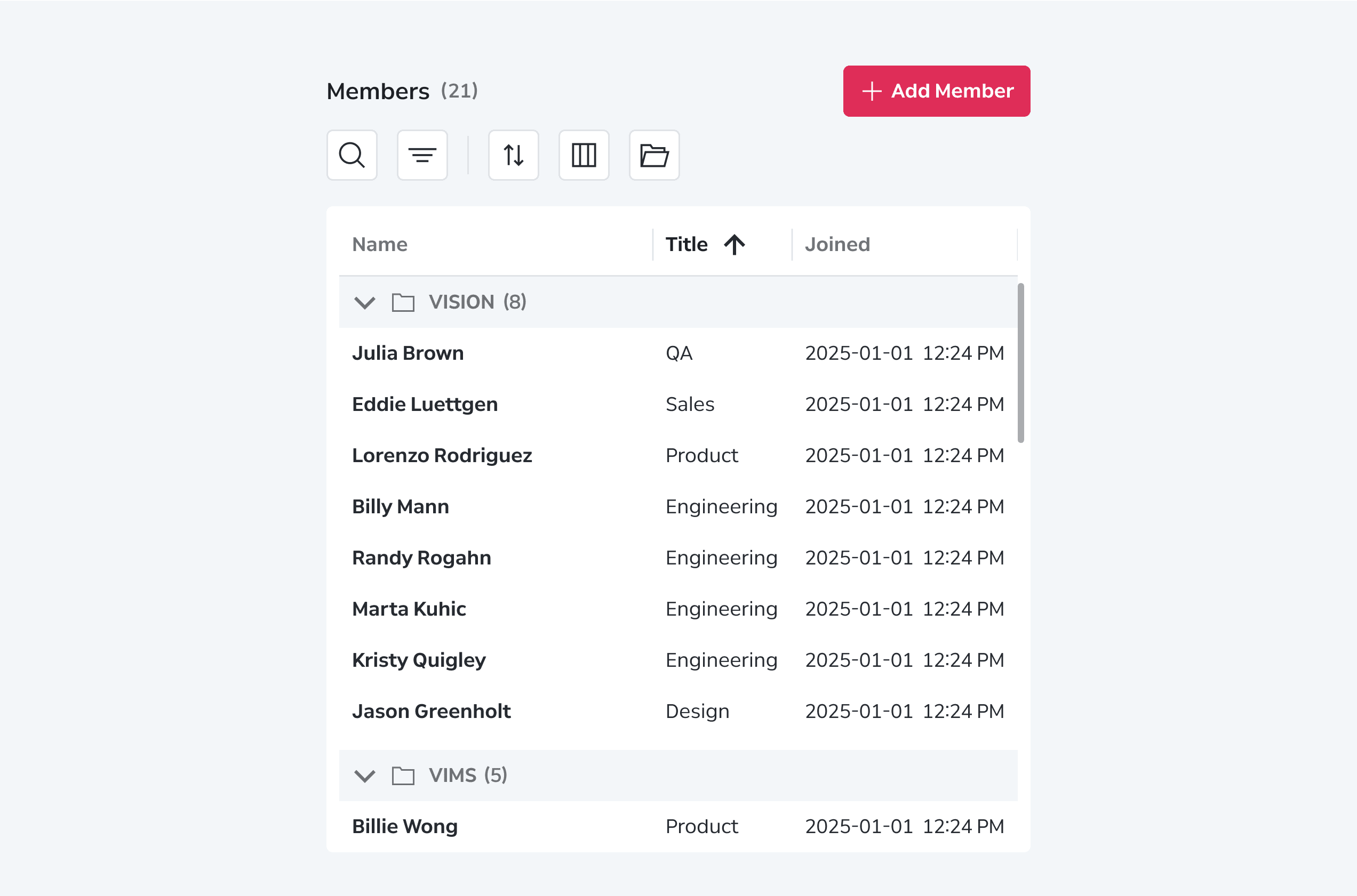 Data Grid Behaviors Data Interactions Sorting