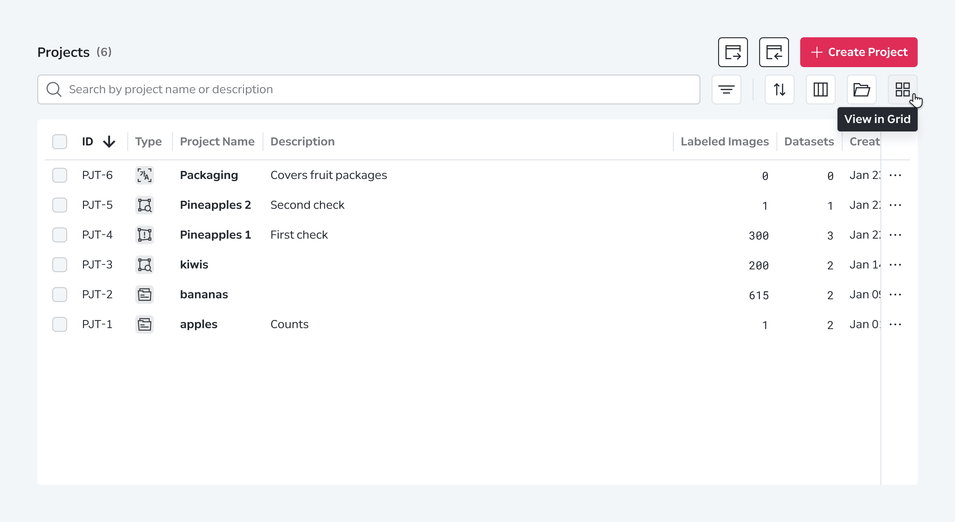 Data Grid Behaviors Data Interactions View Switch