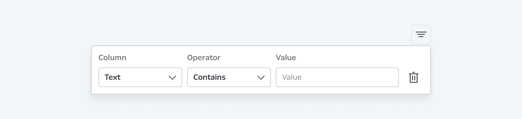 Filter Content Advanced Filter Conditions