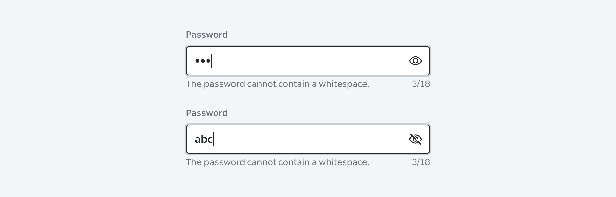 Text Field Content Password Input Type