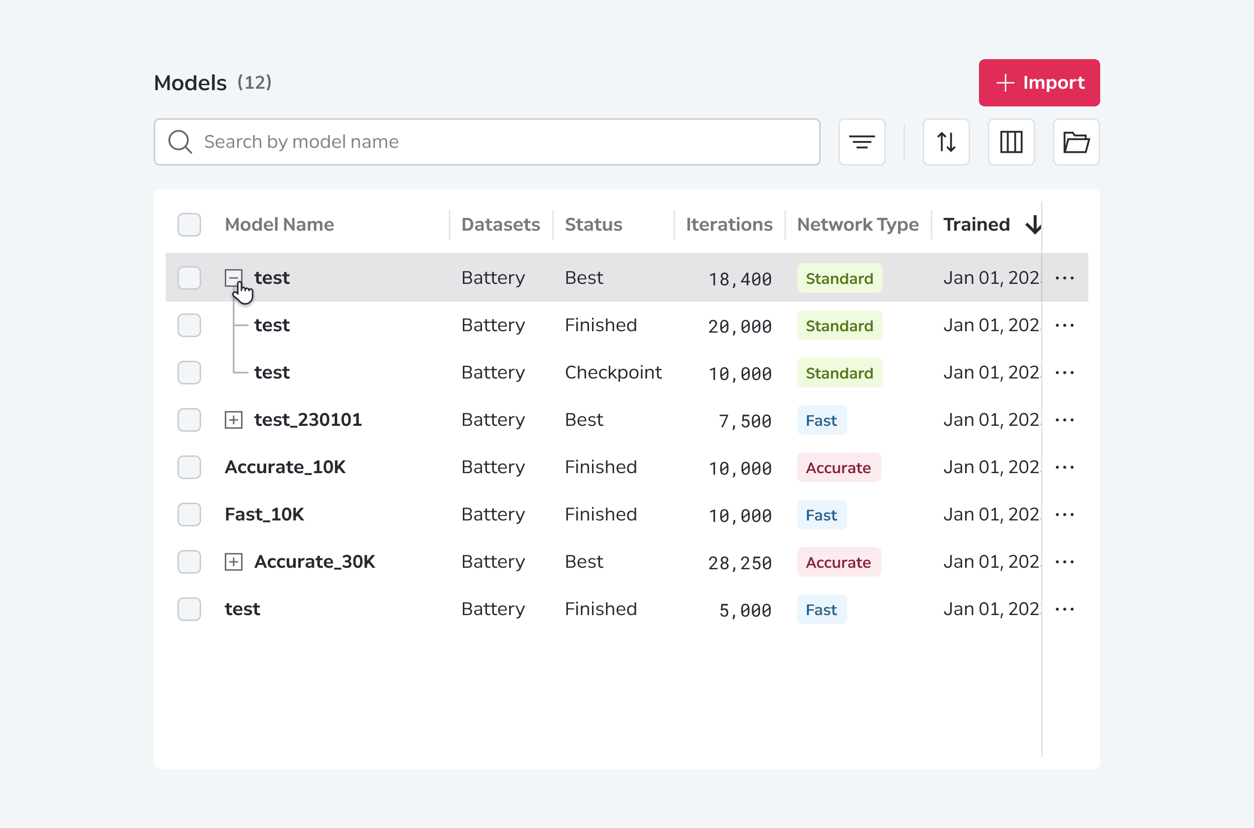 Data Grid Content Row Group