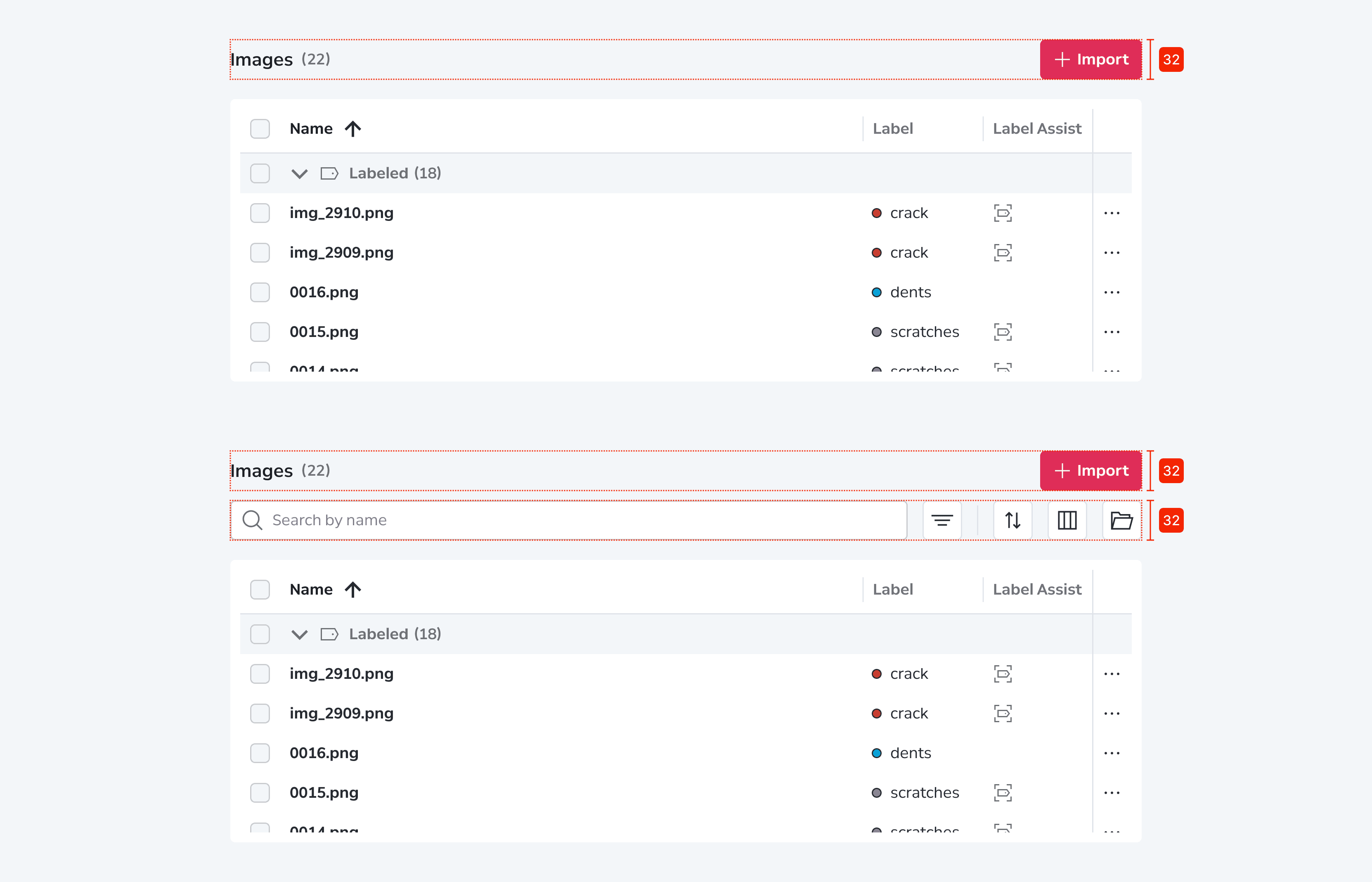 Data Grid Layout Sizing Header