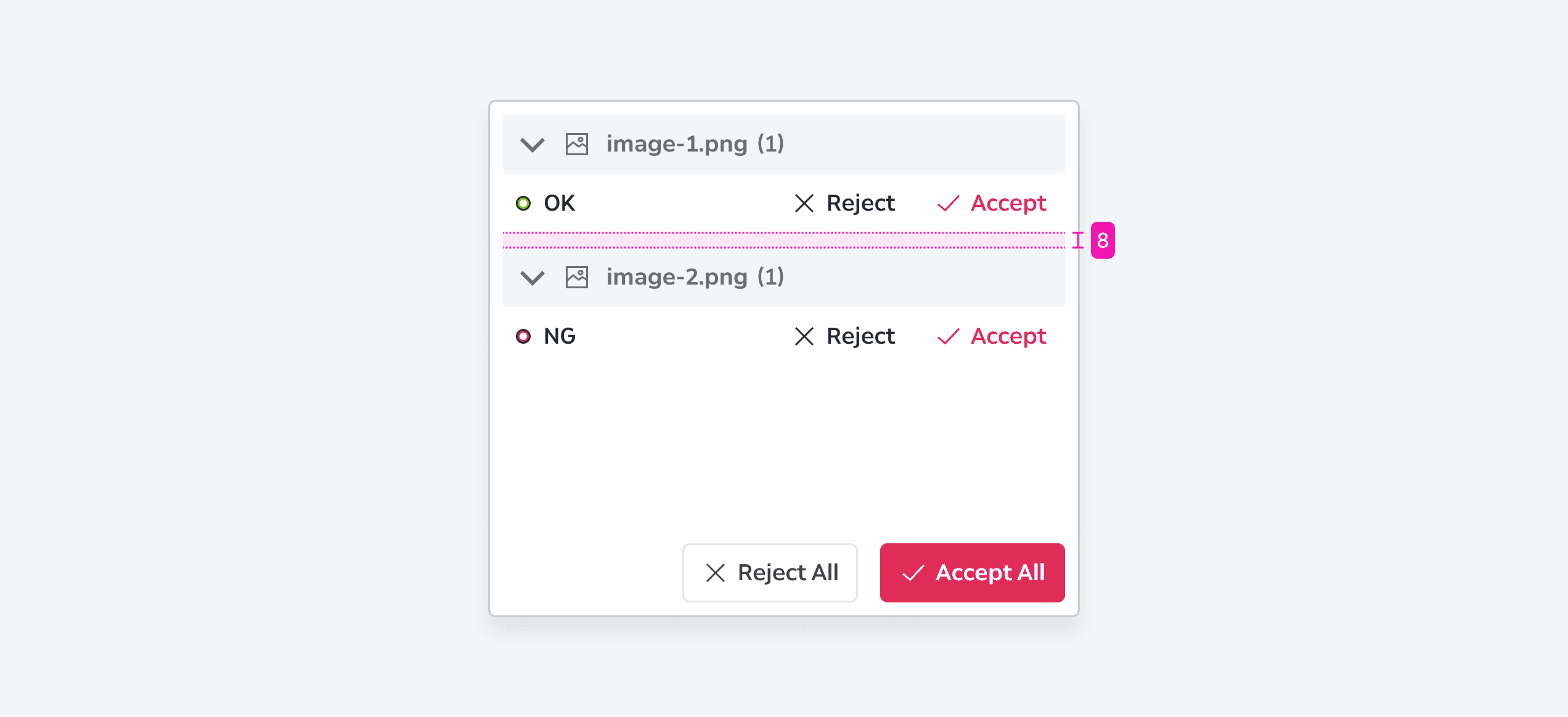 List Layout Spacing