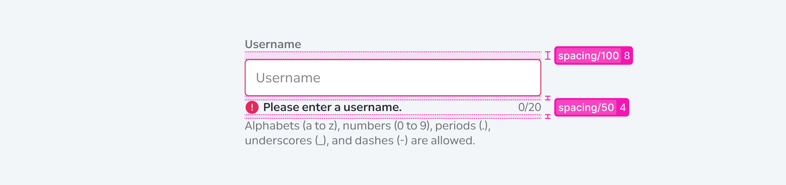 Text Field Layout Spacing