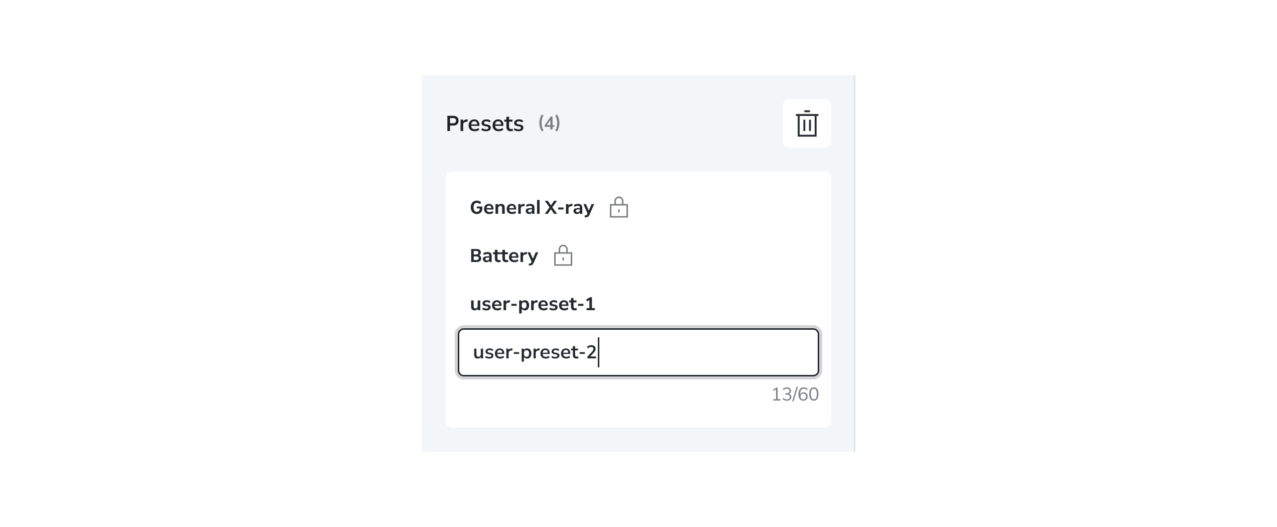 Double-click to rename